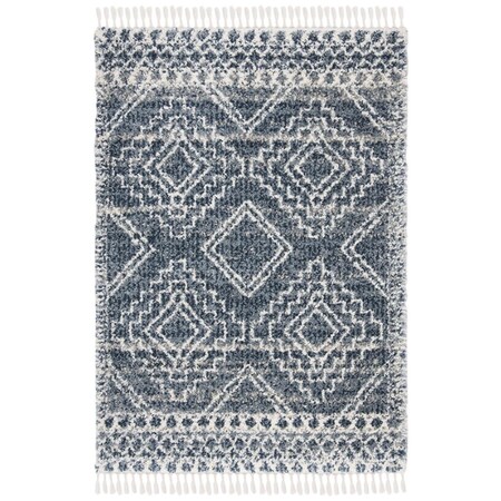 Safavieh 4 x 6 ft. Melrose Shag 900 Rectangle Rug Navy & Ivory SGML937N-4